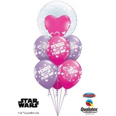 Bukiet 507 Deco Bubble â€“ Stylish Hearts Qualatex #29505 46065-6
